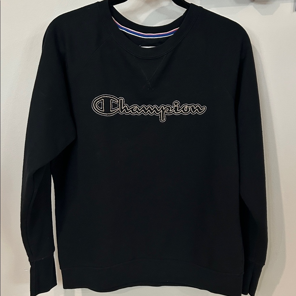 Champion Crewneck Black Sweatshirt